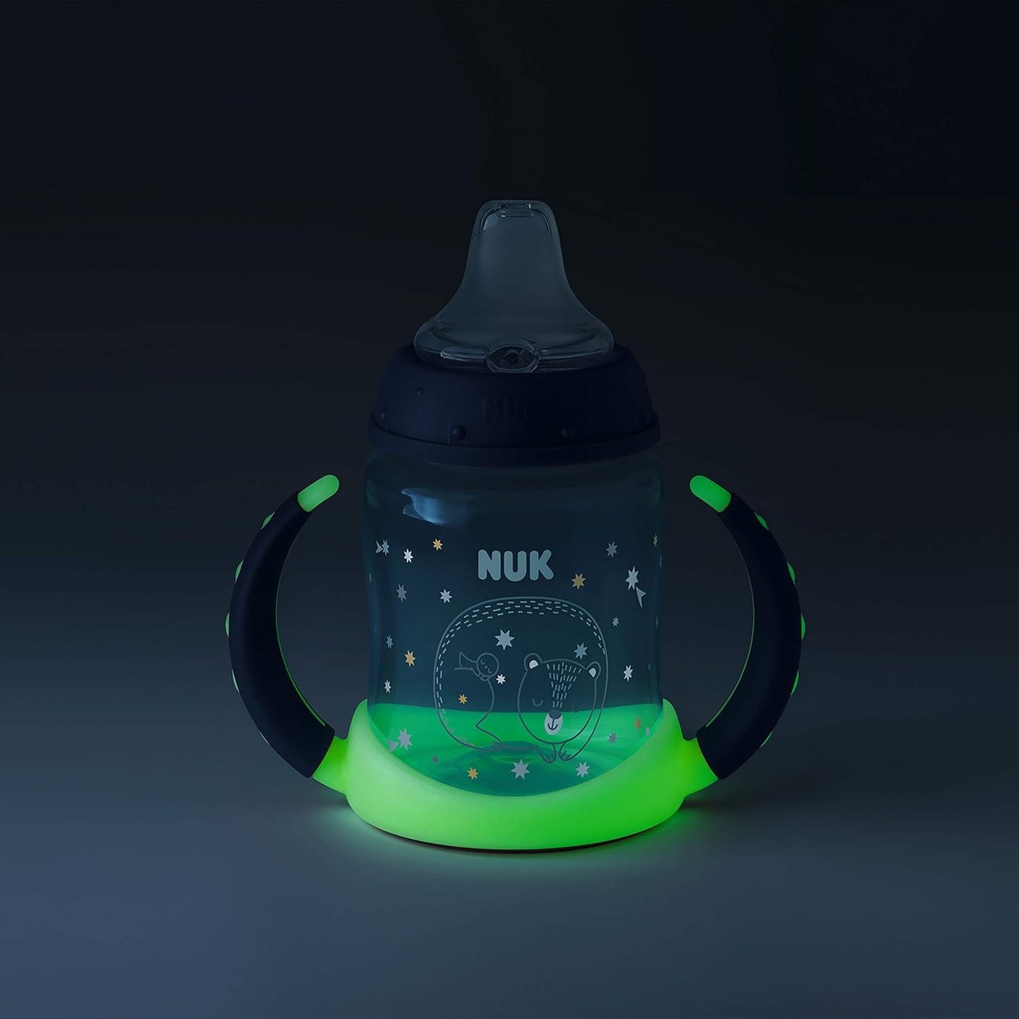 NUK Learner Cup Kubek 150 ml wskaźnik temperatury ŚWIECI W CIEMNOŚCI – zdjęcie produktu 4