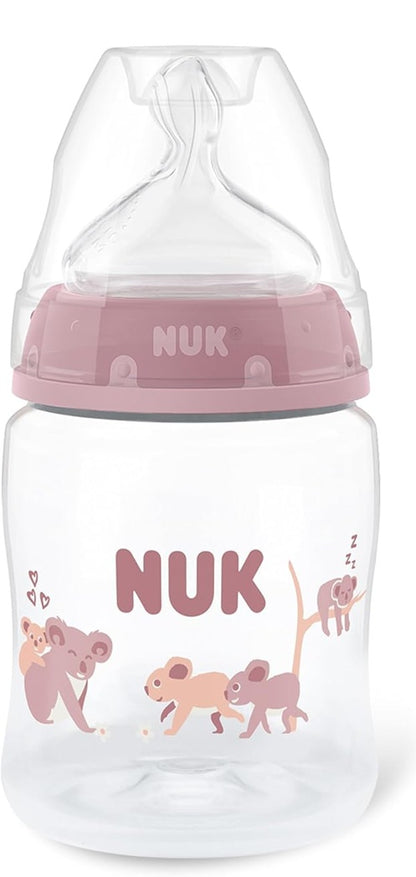 NUK First Choice cumisüveg 150 ml, S méretű, lassú folyású cumifej, 0+ KOALA