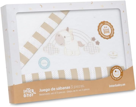 INTERBABY 3 részes ágynemű szett 60 x 120 / 40 x 60 / 110 x 155