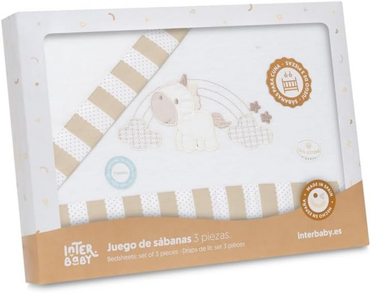 INTERBABY 3 részes ágynemű szett 60 x 120 / 40 x 60 / 110 x 155