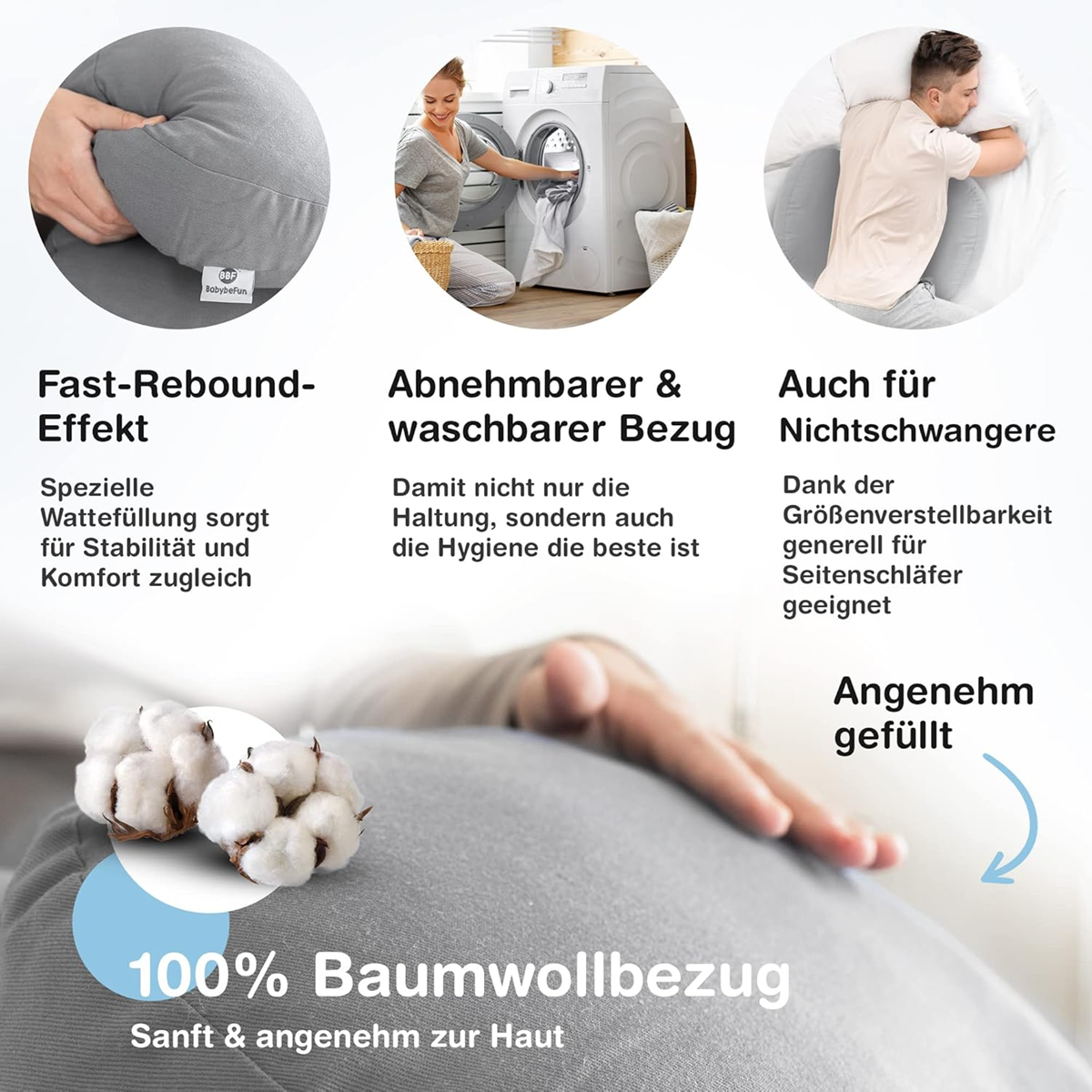 BABYBEFUN kompaktný tehotenský vankúš