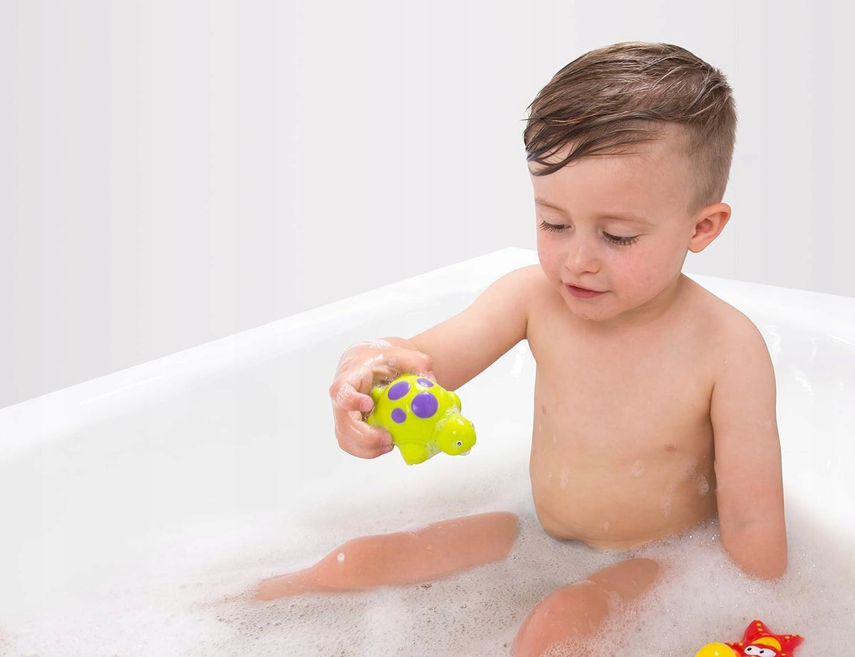 PLAYGRO 3 παιχνίδια μπάνιου + θήκη αποθήκευσης με βεντούζα