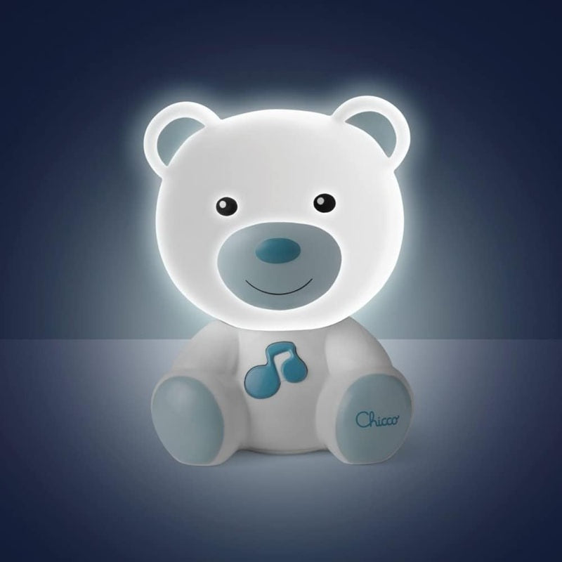CHICCO DreamLight hordozható LED éjszakai lámpa dallamokkal 11 x 14 cm