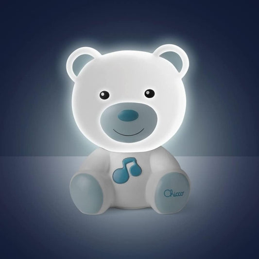 CHICCO DreamLight hordozható LED éjszakai lámpa dallamokkal 11 x 14 cm