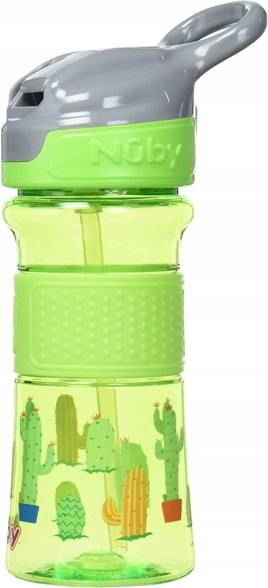 NUBY Flip-it Cup tritanowy kubek niekapek ze słomką i ustnikiem 3 l+ 360 ml