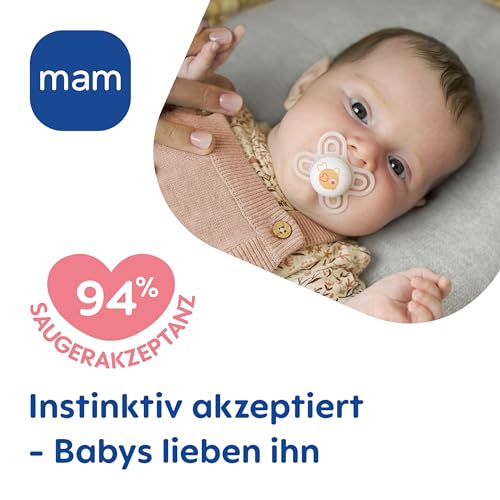 MAM Perfect Day & Night szilikon nyugtató cumi 0-6 hónapos korig, 4 db VILÁGÍTÓ