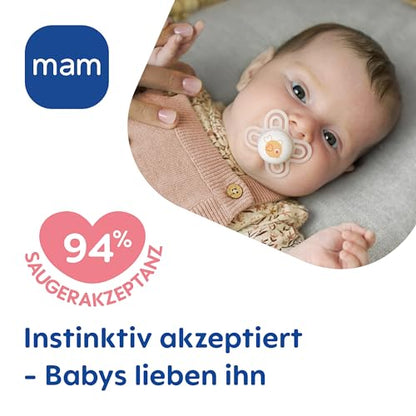 MAM Perfect Day & Night szilikon nyugtató cumi 0-6 hónapos korig, 4 db VILÁGÍTÓ