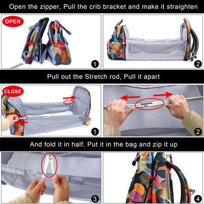 SNDMOR accessory backpack with possible replacement pack. Expandable travel-sized Ĺ'ook