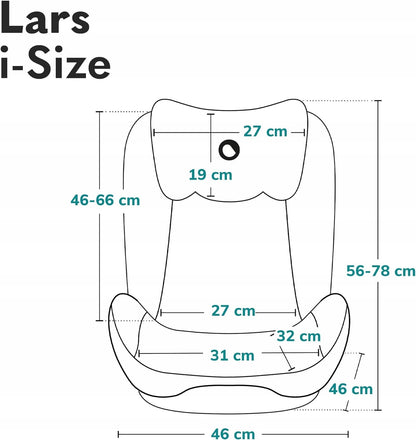 LIONELO Lars i-Size autósülés 2. és 3. csoport