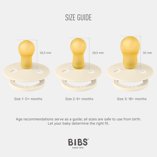 BIBS COLOUR nyugtatócumik, 2 db-os csomag, kaucsuk, 0–6 hónapos korig