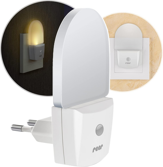 REER NightGuide LED-es éjszakai lámpa konnektorba, fényérzékelővel, 6 x 9,5 cm