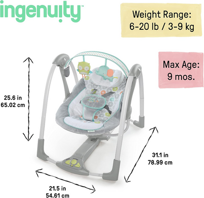 INGENUITY SWING'N GO hintaszék hinta hang + mozgás