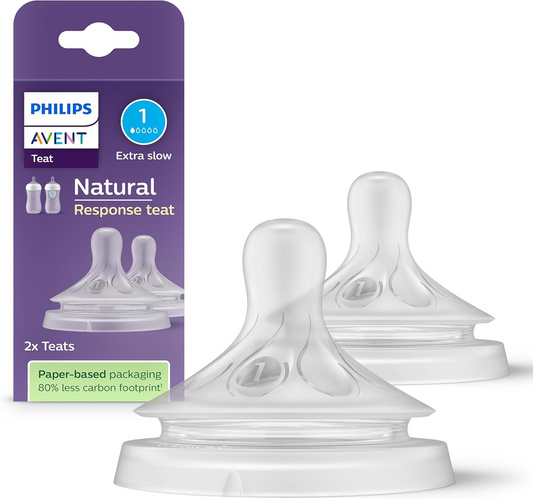 PHILIPS AVENT Natural RESPONSE smoczki do butelek 0msc x2