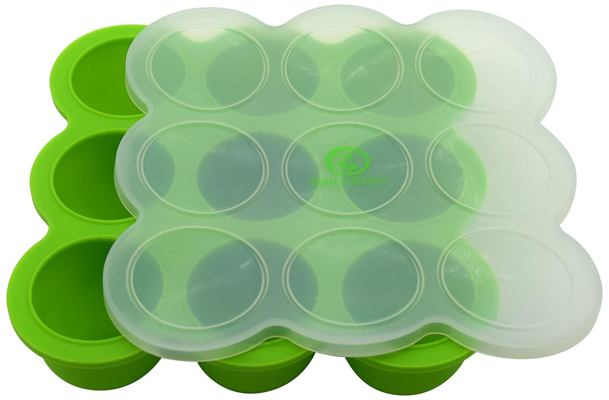 KIDDO FEEDOsilicone freezer container with lidcapacity 9 x 75 mlNew condition, packaging may show extensive