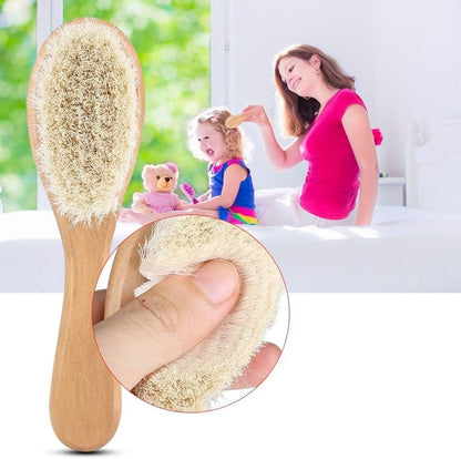 MUMUSUKI perie de păr din lemn cu peri de capră 0-6 m