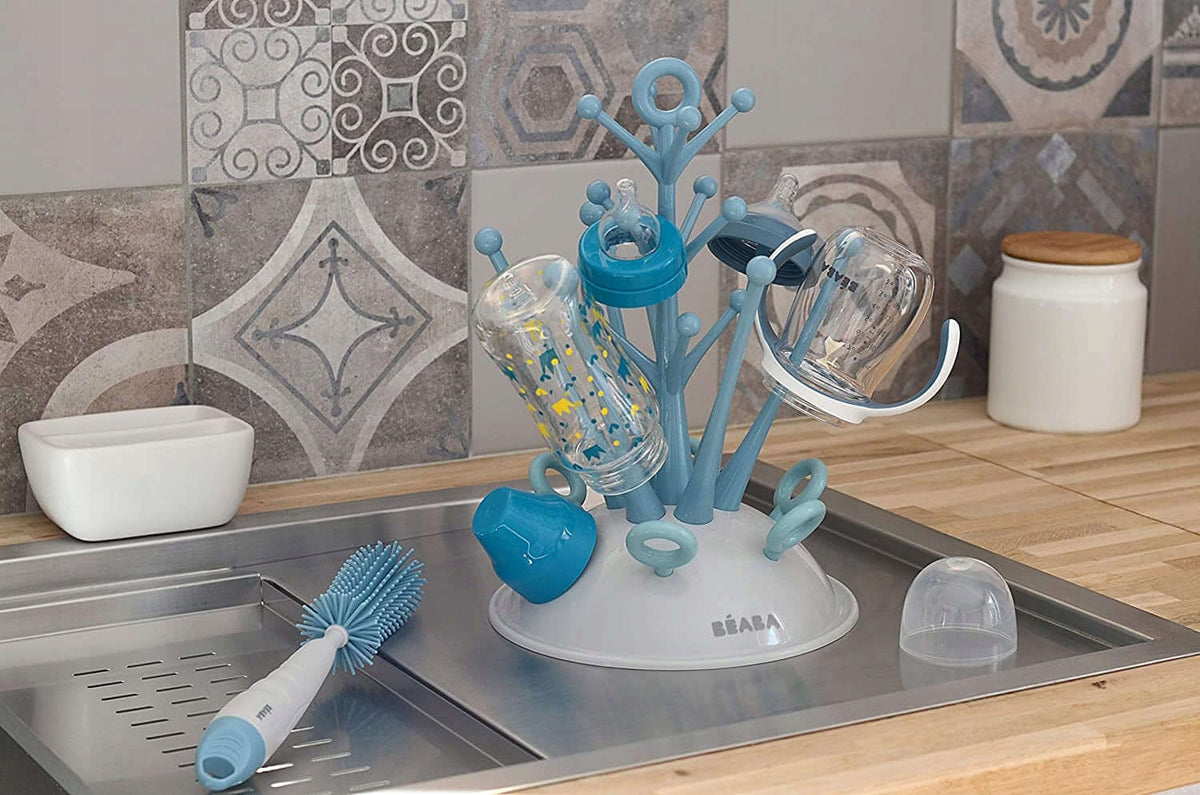BEABA suszarka do butelek i akcesoriów, niebieska, higieniczne suszenie butelek i akcesoriów dla niemowląt