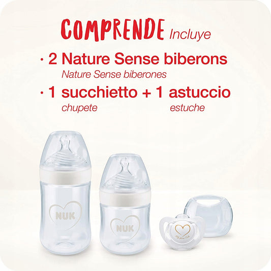 NUK Nature Sense Σετ μπιμπερό 260,150ml + θηλή