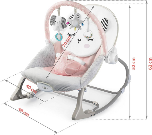 NUKIDO Wippe mit Vibration bis 18 kg + Spielbogen