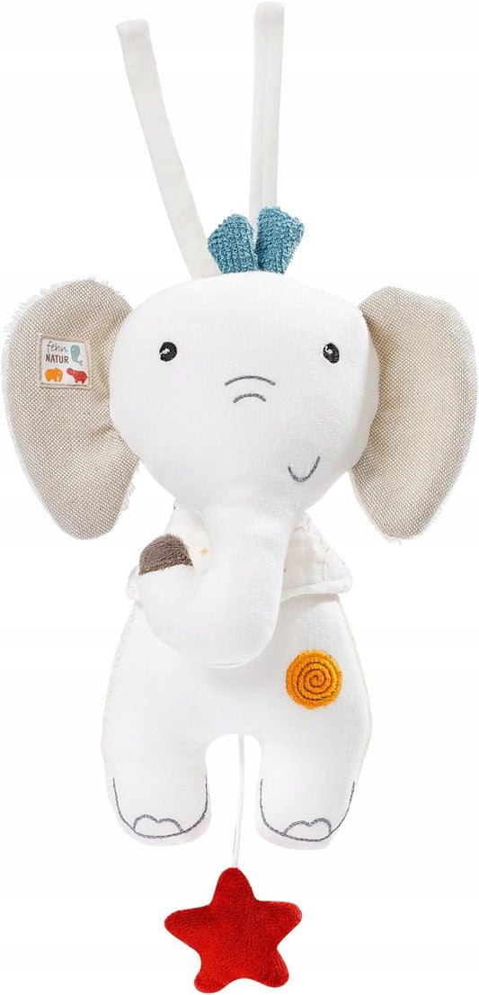 FEHN NATURE Plüschtier Elefant Bio-Baumwolle 24cm
