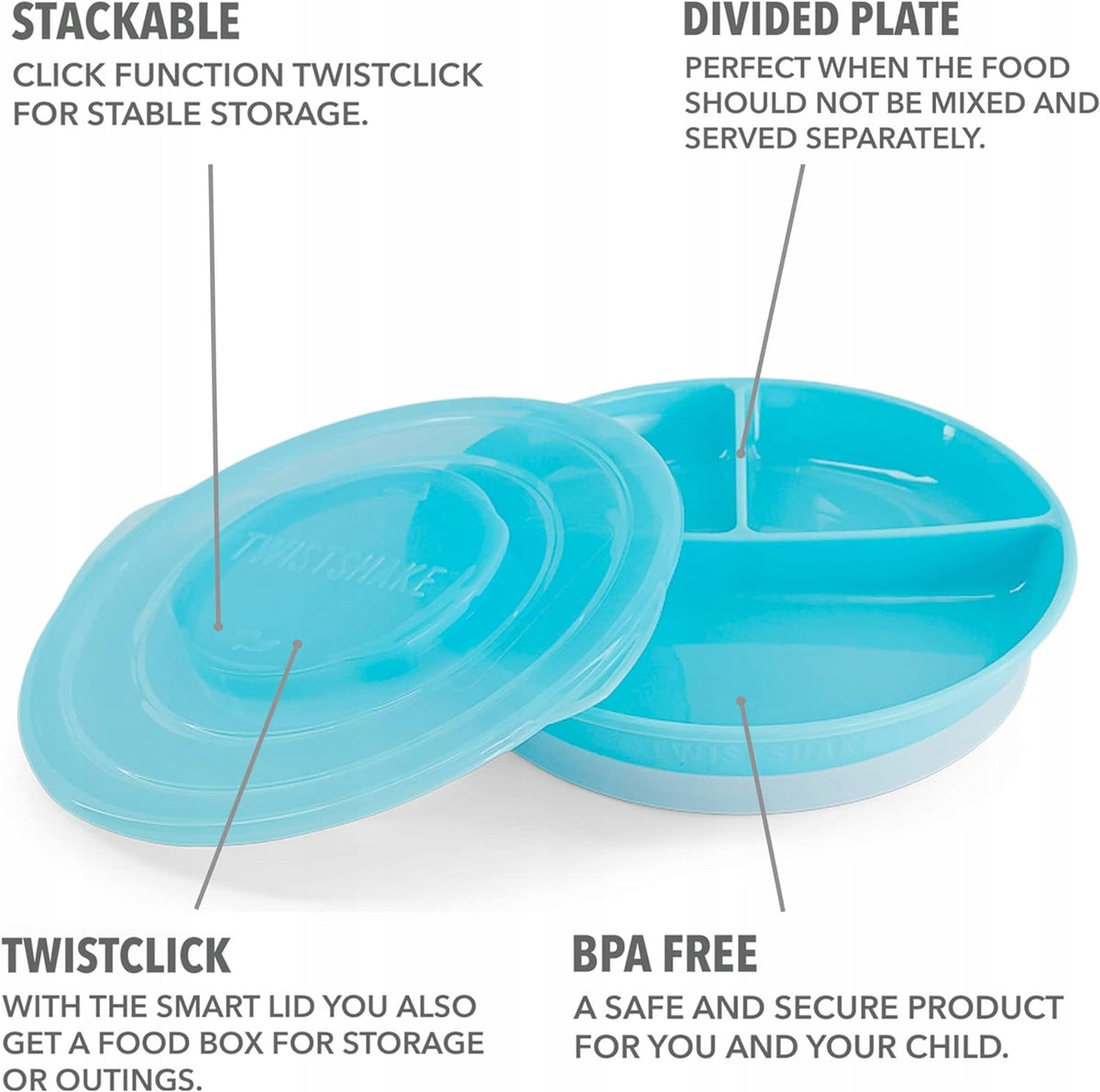 TWISTSHAKEthree-piece plate with lidcolour as on first photonew condition, packaging may show extensive signs