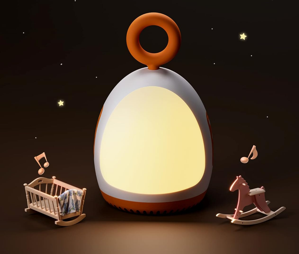 DREAMEGG draagbare nachtlamp met geluiden en slaapliedjes 8 x 14 cm