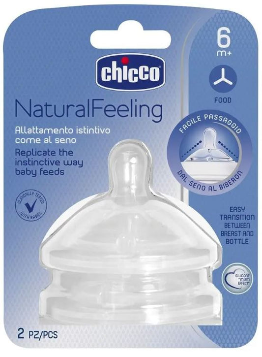 CHICCO cumlík na fľašu NaturalFeeling 6m+