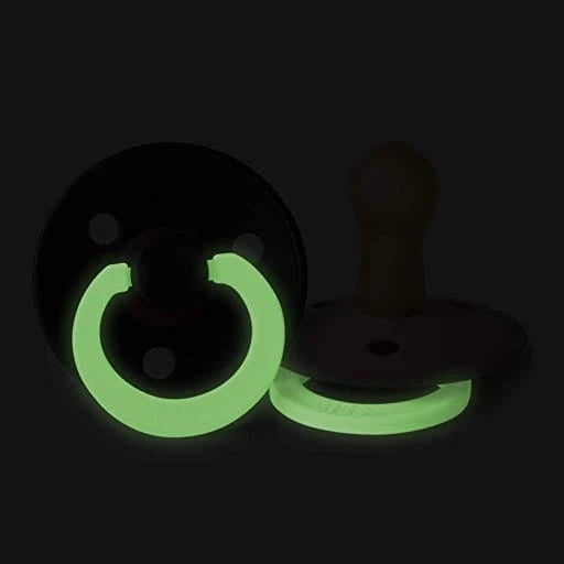 BIBS COLOUR GLOW nyugtató cumik 2db-os csomag, kaucsuk, 0–6 hónap