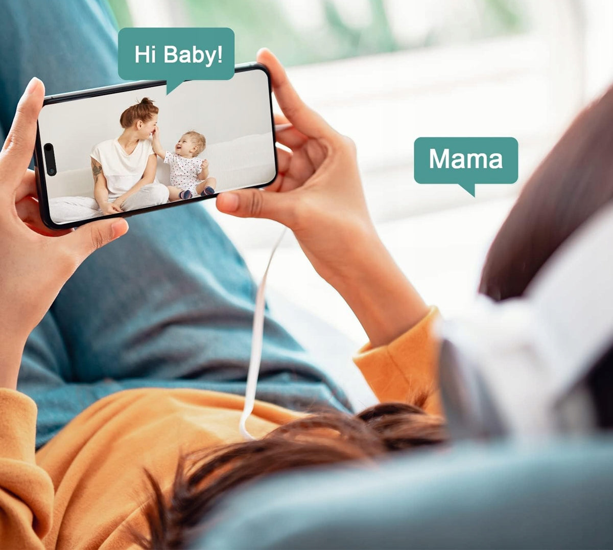 EYRIZON elektronische nanny met afstandsbediening 5" 2K HD + app