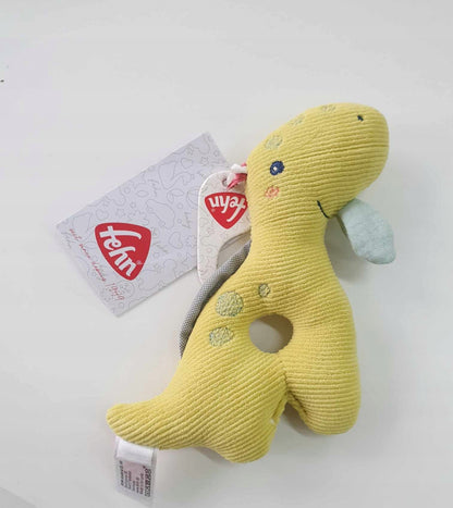 FEHN Happy Dino chrastítko úchopové pro miminka 16cm