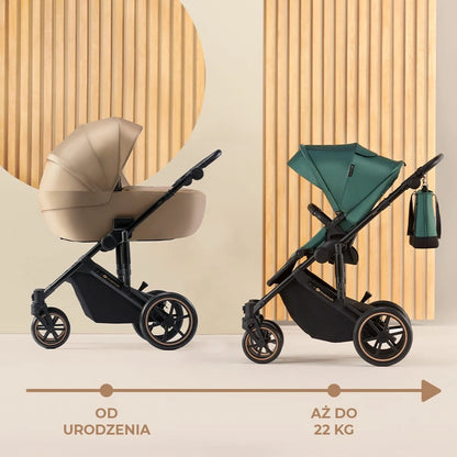 KINDERKRAFT PRIME2 PRO 3w1 wózek wielofunkcyjny do 22kg + fotelik MINK PRO – SHADOW GREY – zdjęcie 8