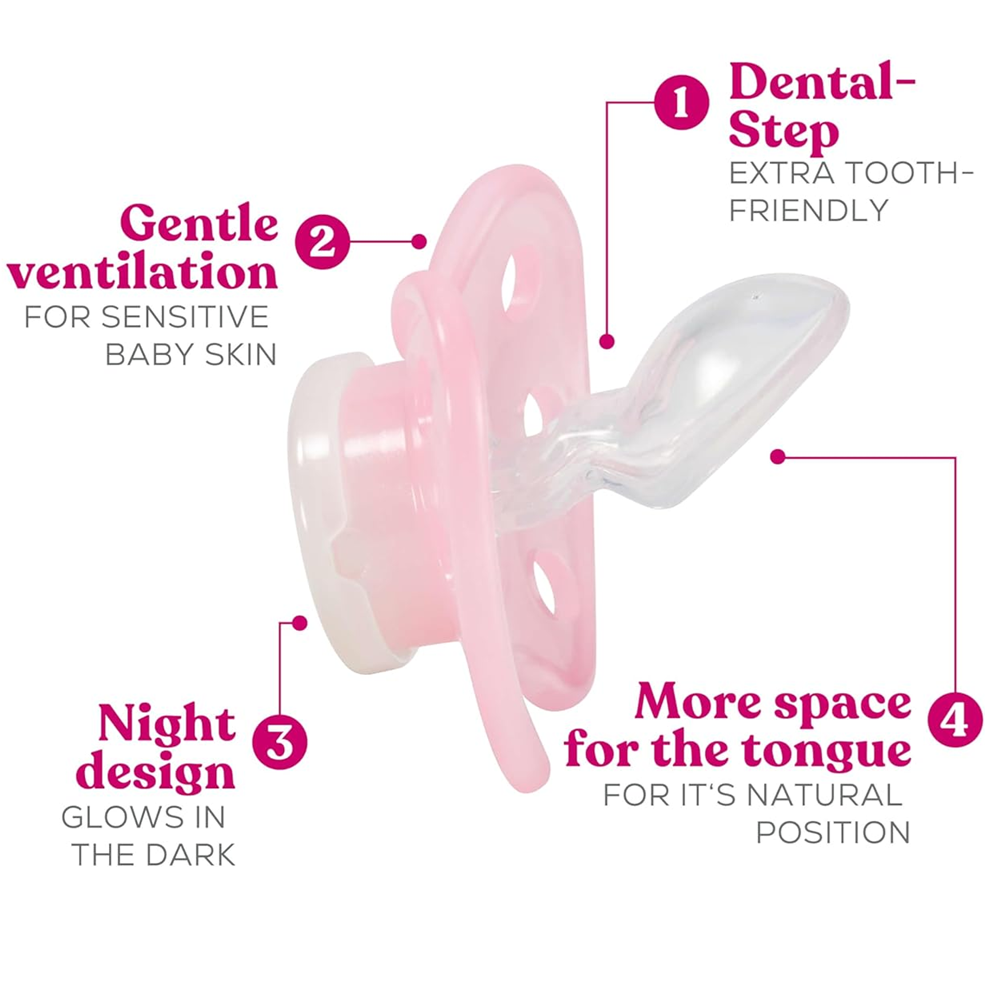 DENTISTAR NIGHT smoczek uspokajający silikonowy 3x  0-6msc