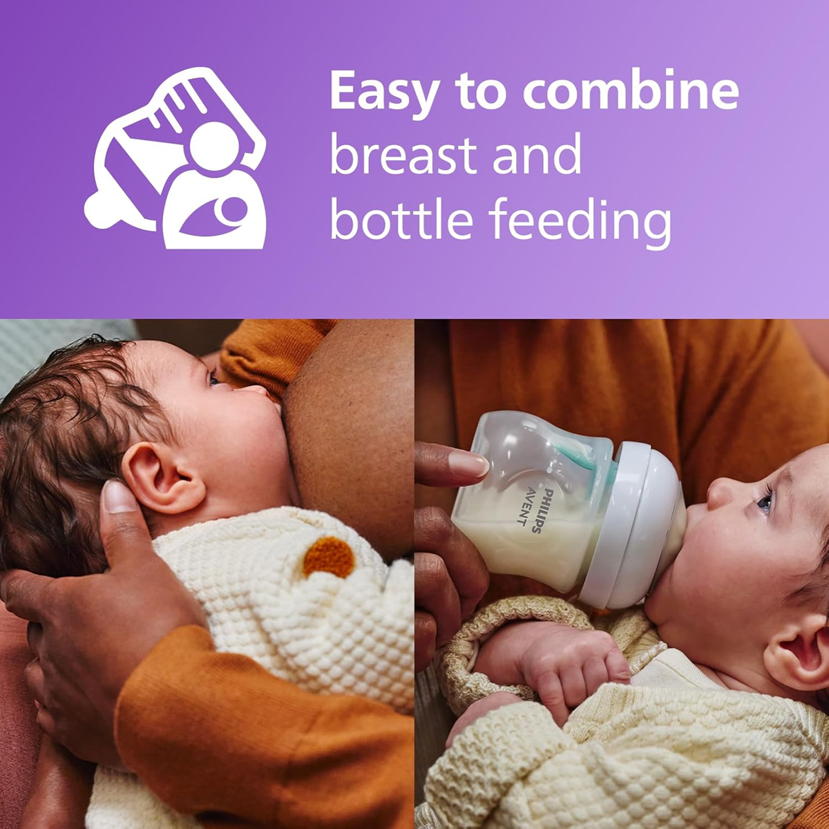 PHILIPS AVENT Natural RESPONSE AIRFREE VENT sada láhev 260ml x2 + dudlík