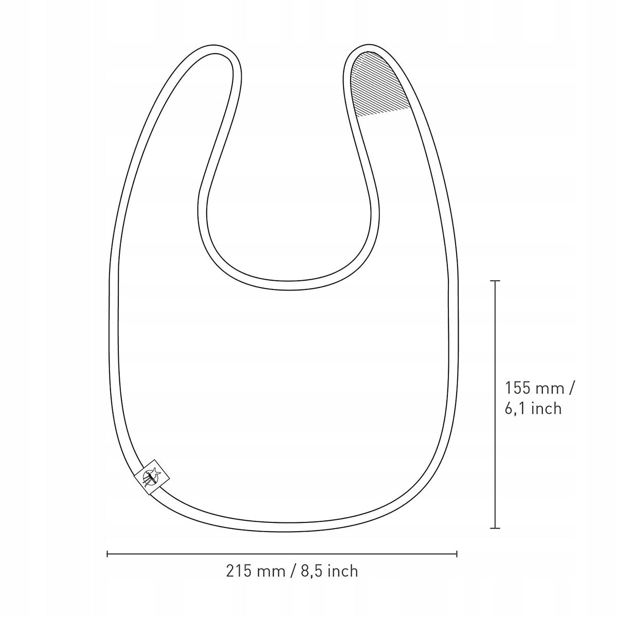 LASSIG bavoir en coton avec velcro x5 3-18mois