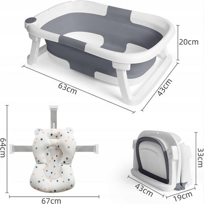 GLENMORE foldable bathtub with drain