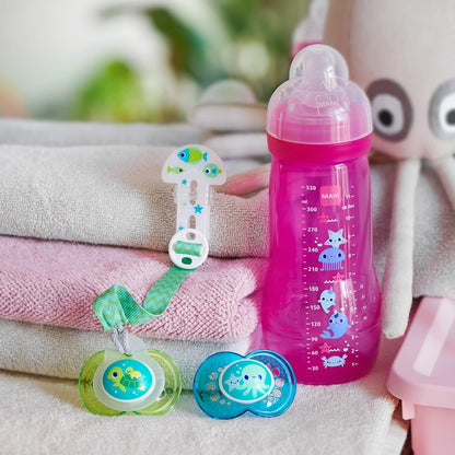 MAM Easy Active bottle 330 ml 4 m+ teat 3 SEA CREATURES