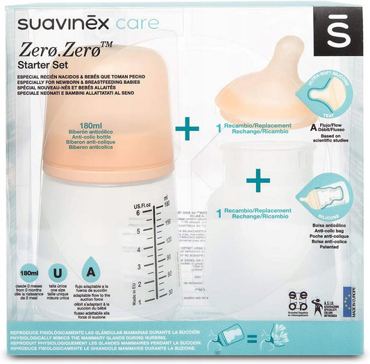 SUAVINEX σετ εκκίνησης ZERO ZERO 180ml (A) Μεταβλητή Ροή 0μ+