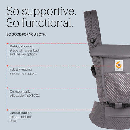 ERGOBABY ADAPT SoftFlex MESH Babytrage ergonomisch 3,2-20kg