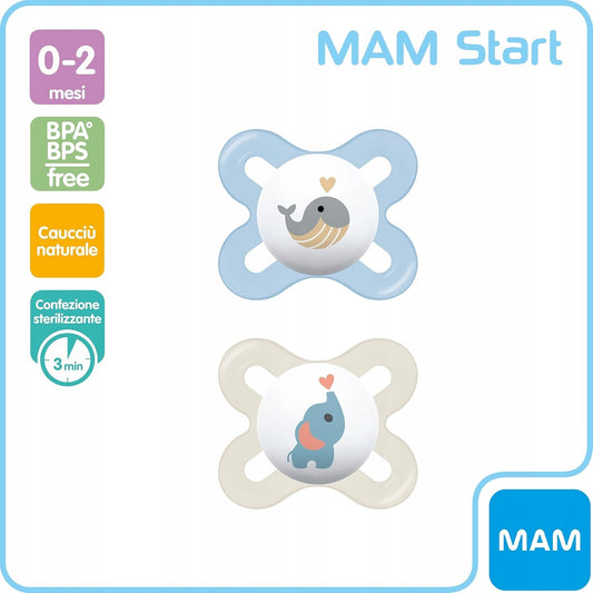 MAM START nyugtatócumi, 2 db, 0–2 hónapos korig, GUMI