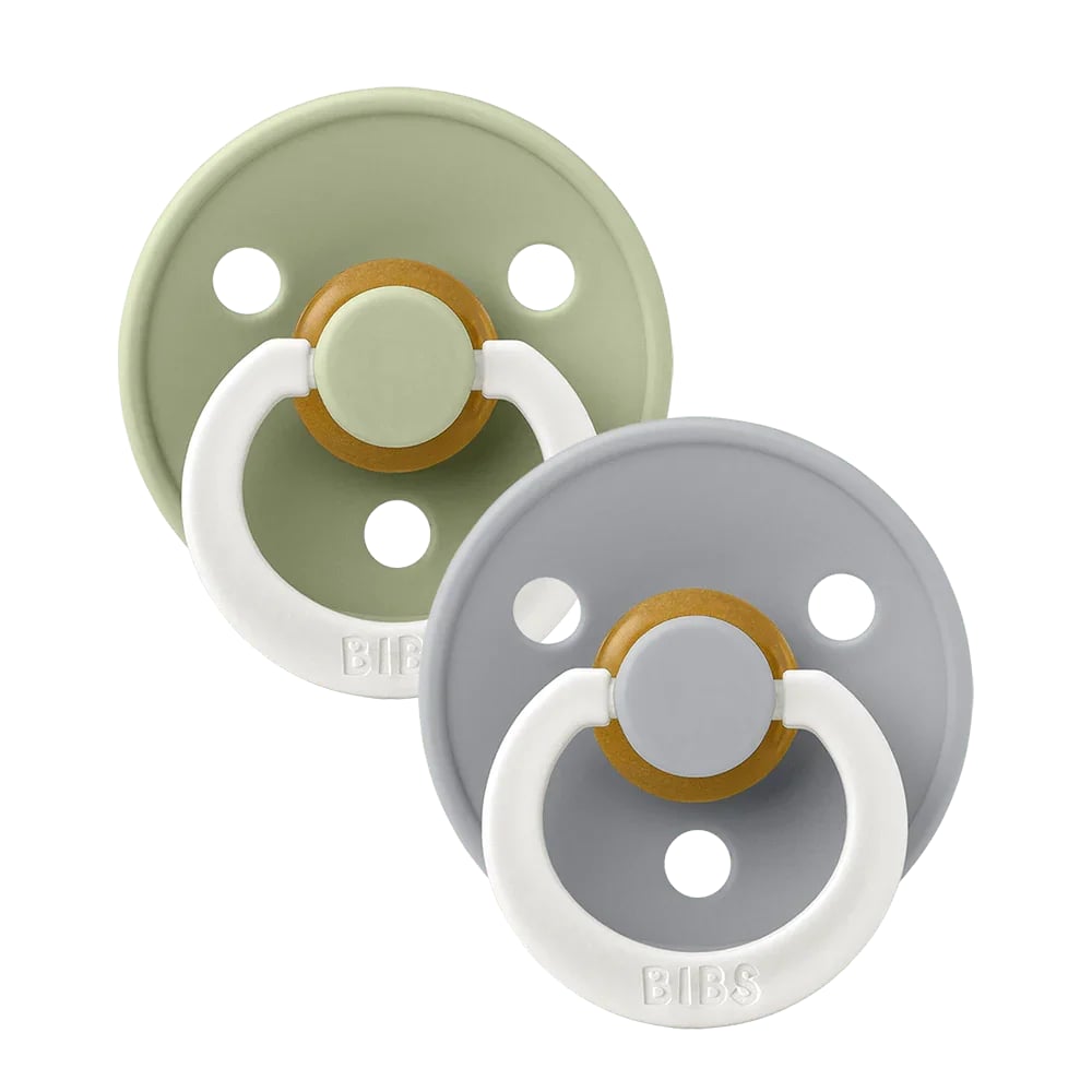 BIBS Colour Glow Natural Rubber Pacifier, Glow-in-the-Dark, 0-6m