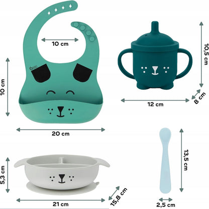 BABYMOOV LEARN'ISY Set of dishes. - Plate, cup, cupcake, cupcake, cupcake