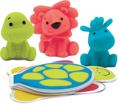 LUDI sada hraček do koupele 9 kusů + box s držadlem
