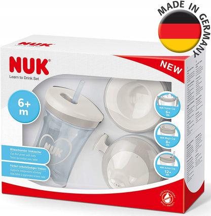 NUK zestaw do nauki picia kubek + 3 ustniki