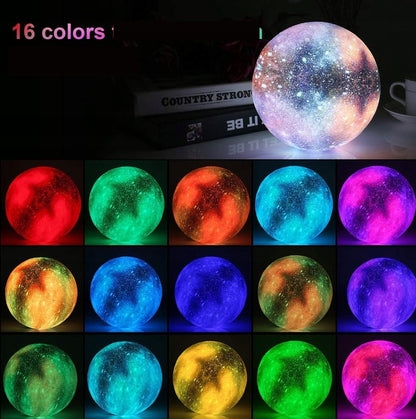 BAKTH Galaxy lampada notturna luna 16 colori + telecomando e base LUNA