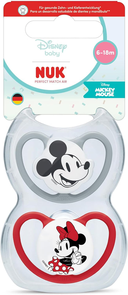 NUK Perfect Match Air nyugtatócumi 6-18 hó x2 DISNEY