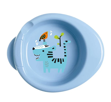CHICCO Warmy Plate assiette profonde maintient la chaleur 18 x 22 x 5 cm TIGRE