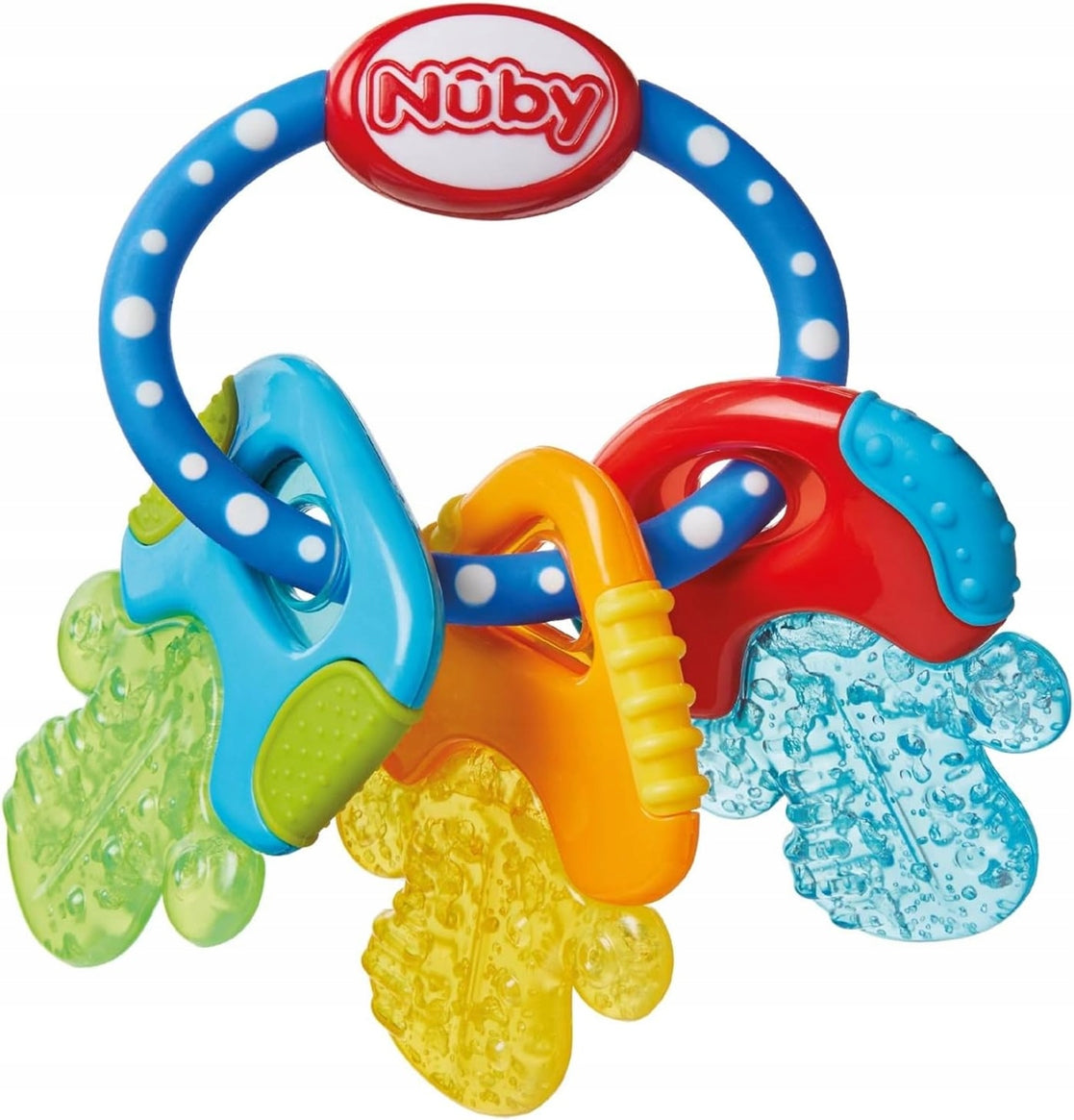 NUBY IcyBite jucărie de dentiție din silicon, răcoritoare, 9 x 14 cm, CHEI