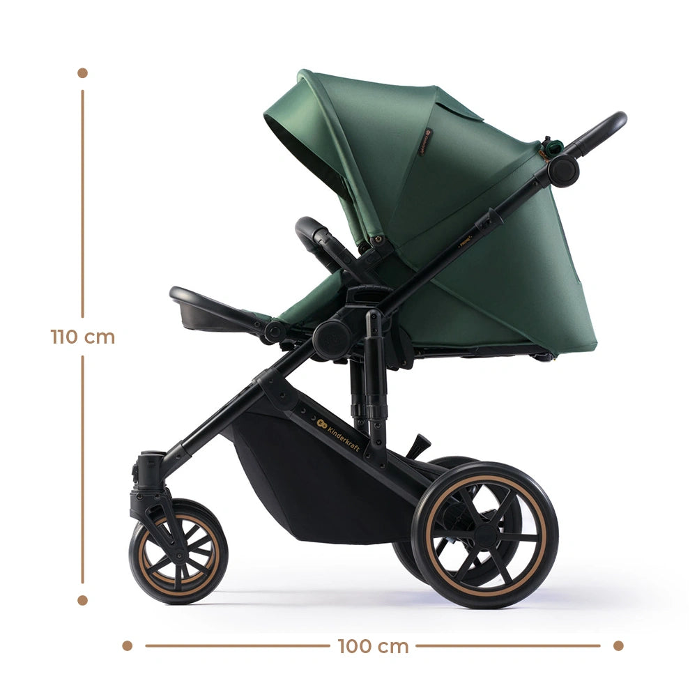 KINDERKRAFT PRIME2 PRO 3 az 1-ben multifunkciós babakocsi 22kg-ig + MINK PRO autósülés