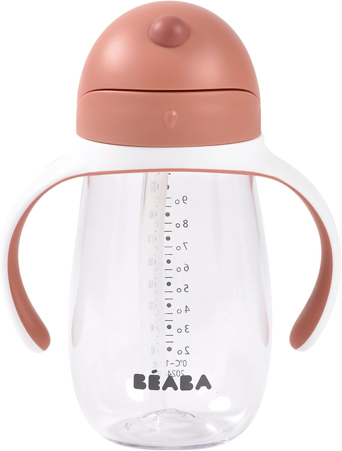 BEABA Straw Cup Tritan szívószálas csőrös pohár 300 ml 8 h+