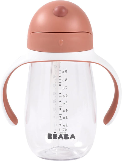 BEABA Straw Cup Tritan szívószálas csőrös pohár 300 ml 8 h+