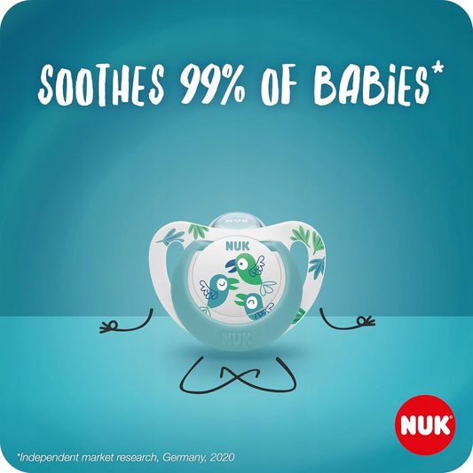 NUK STAR Day&Night nyugtató cumi, 4 db, 18–36 hónapos korig